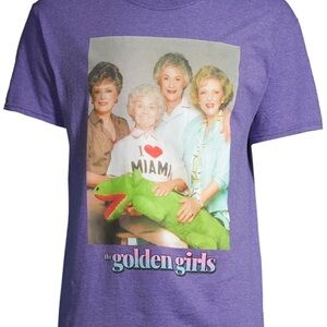 Golden Girls Purple Graphic Tee Sophia I ❤️ Miami NWT Size Medium
